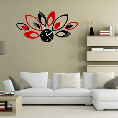 Acrylic Modern Leafs Wall Clock