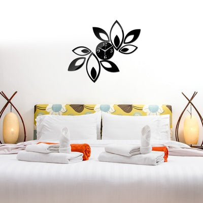 Acrylic Modern Leafs Wall Clock
