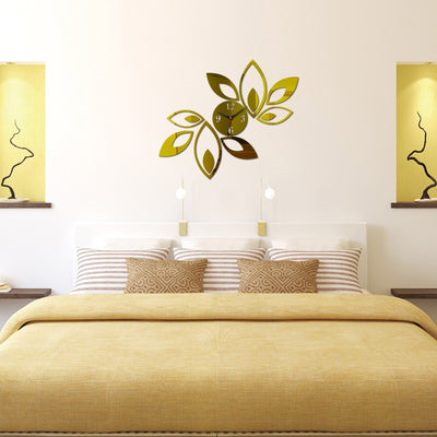 Acrylic Modern Leafs Wall Clock