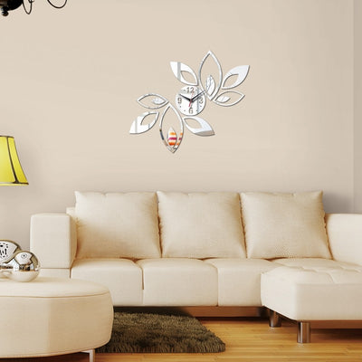 Acrylic Modern Leafs Wall Clock