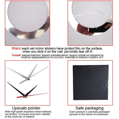 Acrylic Art Stickers Wall Clock