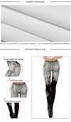 Leggings Style Dark Grey Angel Wing Smog Printed