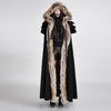 Hooded Coat Gothic Winter Faux fur Women's Long Free Size