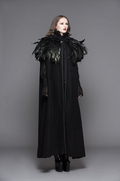 Hooded Coat Gothic Winter Faux fur Women's Long Free Size