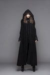 Hooded Coat Gothic Winter Faux fur Women's Long Free Size