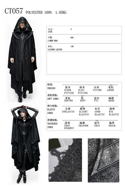 Hooded Coat Gothic Winter Faux fur Women's Long Free Size