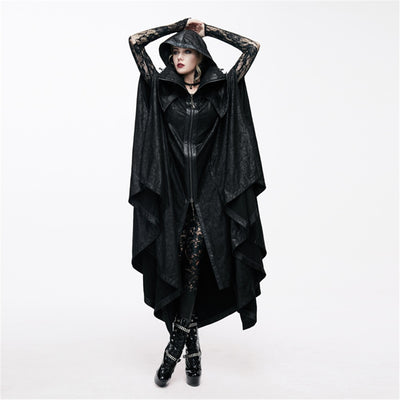 Hooded Coat Gothic Winter Faux fur Women's Long Free Size