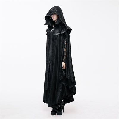Hooded Coat Gothic Winter Faux fur Women's Long Free Size