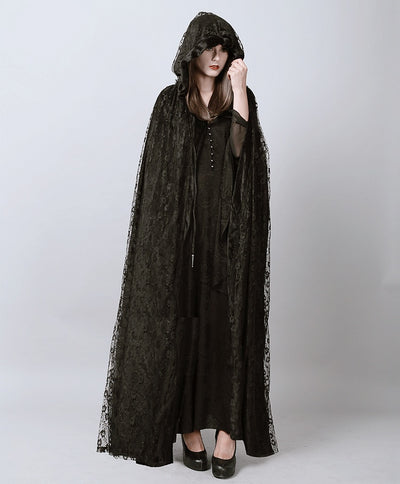 Hooded Coat Gothic Winter Faux fur Women's Long Free Size