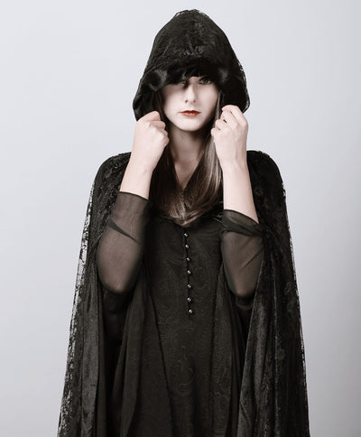 Hooded Coat Gothic Winter Faux fur Women's Long Free Size