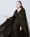 Hooded Coat Gothic Winter Faux fur Women's Long Free Size