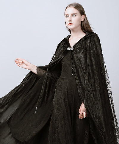 Hooded Coat Gothic Winter Faux fur Women's Long Free Size