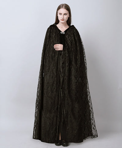Hooded Coat Gothic Winter Faux fur Women's Long Free Size