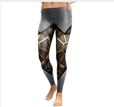 Leggings Steampunk Series Design Bigger Mechanical Gear