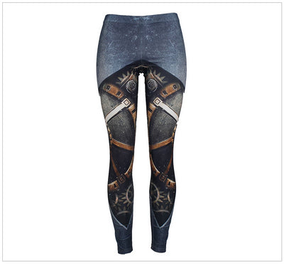 Leggings Steampunk Series Design Bigger Mechanical Gear