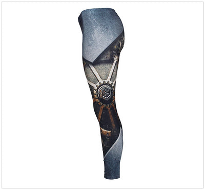 Leggings Steampunk Series Design Bigger Mechanical Gear