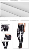 Leggings Sugar Skull Digital Gothic Ankle Print