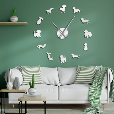 Puppy Dog Acrylic Wall Clock