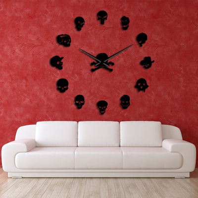Skull Head Acrylic Wall Clock