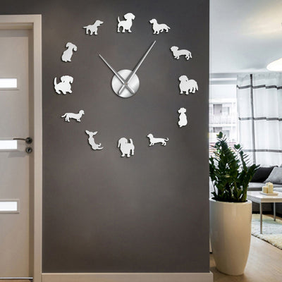 Puppy Dog Acrylic Wall Clock