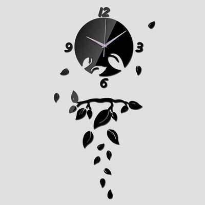 Acrylic Leafs and branch Wall Clock