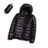 Jacket down coat hooded ultra-light for women