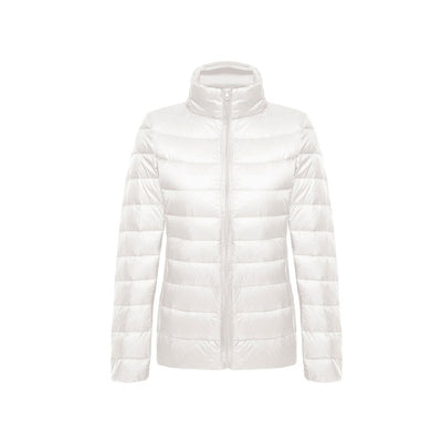 Jacket down coat hooded ultra-light for women