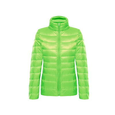 Jacket down coat hooded ultra-light for women