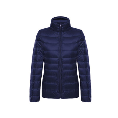 Jacket down coat hooded ultra-light for women