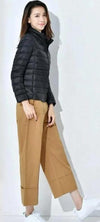 Jacket down coat hooded ultra-light for women