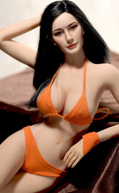 Doll seamless female body and head action figure