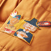 Fur Collar Coat Cartoon Embroidery