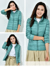 Jacket down coat hooded ultra-light for women