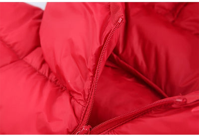 Jacket down coat hooded ultra-light for women