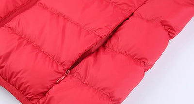 Jacket down coat hooded ultra-light for women