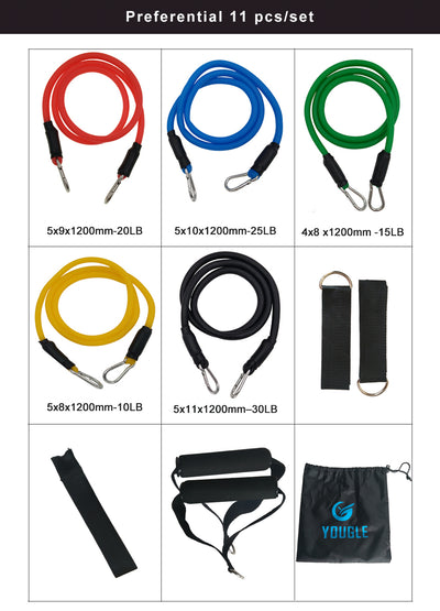 Pull Rope Fitness Exercises Resistance Bands