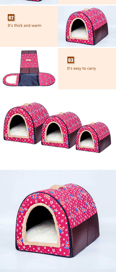 Cat Puppy Dog Winter Cave House
