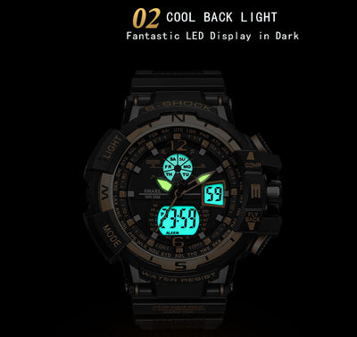 Men Digital LED Watch Back Light, Water Resistant
