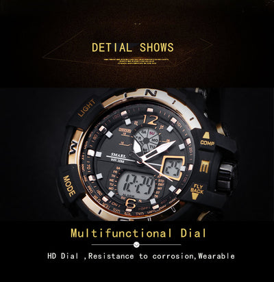Men Digital LED Watch Back Light, Water Resistant