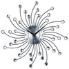 Wall Clock Metal Silver Bead