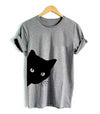 T-shirt Women Cotton Funny Cat