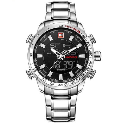 Watch Men LED Analog Digital Stainless