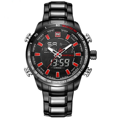 Watch Men LED Analog Digital Stainless