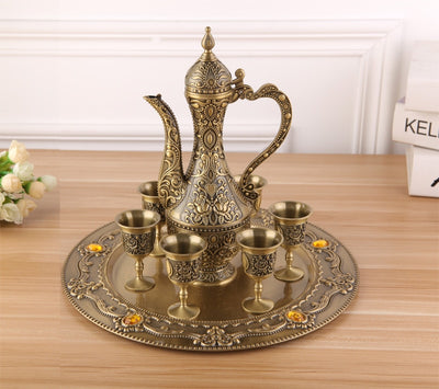 Decanter Set 8pcs Europe bronze color Rose