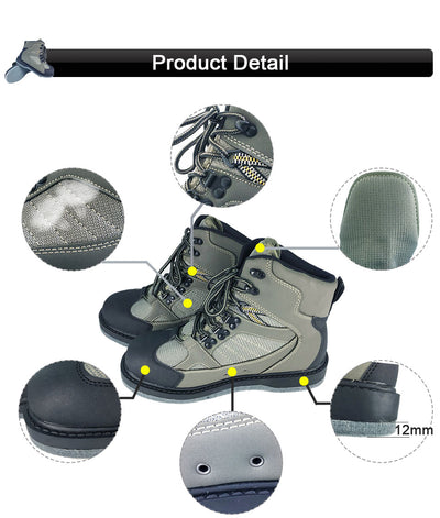 Wading Shoes for Fishing Sneakers Hunting Water Waders Rock No-slip