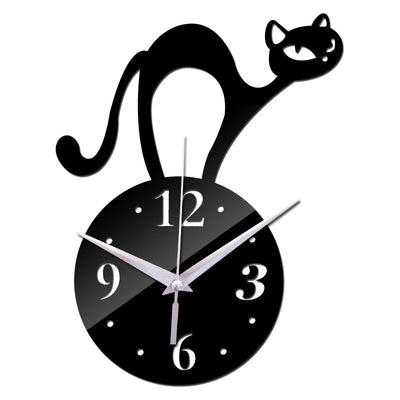 Acrylic Wall Clock Cat Sticker