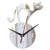 Acrylic Wall Clock Cat Sticker