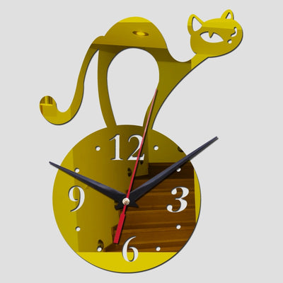 Acrylic Wall Clock Cat Sticker