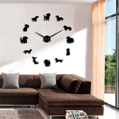 Puppy Dog Acrylic Wall Clock