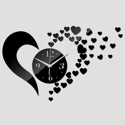 Acrylic Heart Geometric Wall Clock